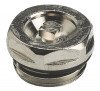 Bouchon mâle laiton nickele pour radiateur avec purgeur